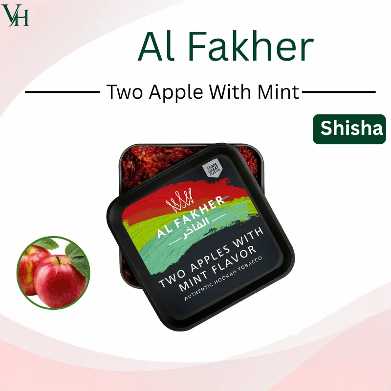 Al Fakher Two Apple with Mint Shisha Tobacco Al Fakher Two Apple with Mint Shisha Tobacco